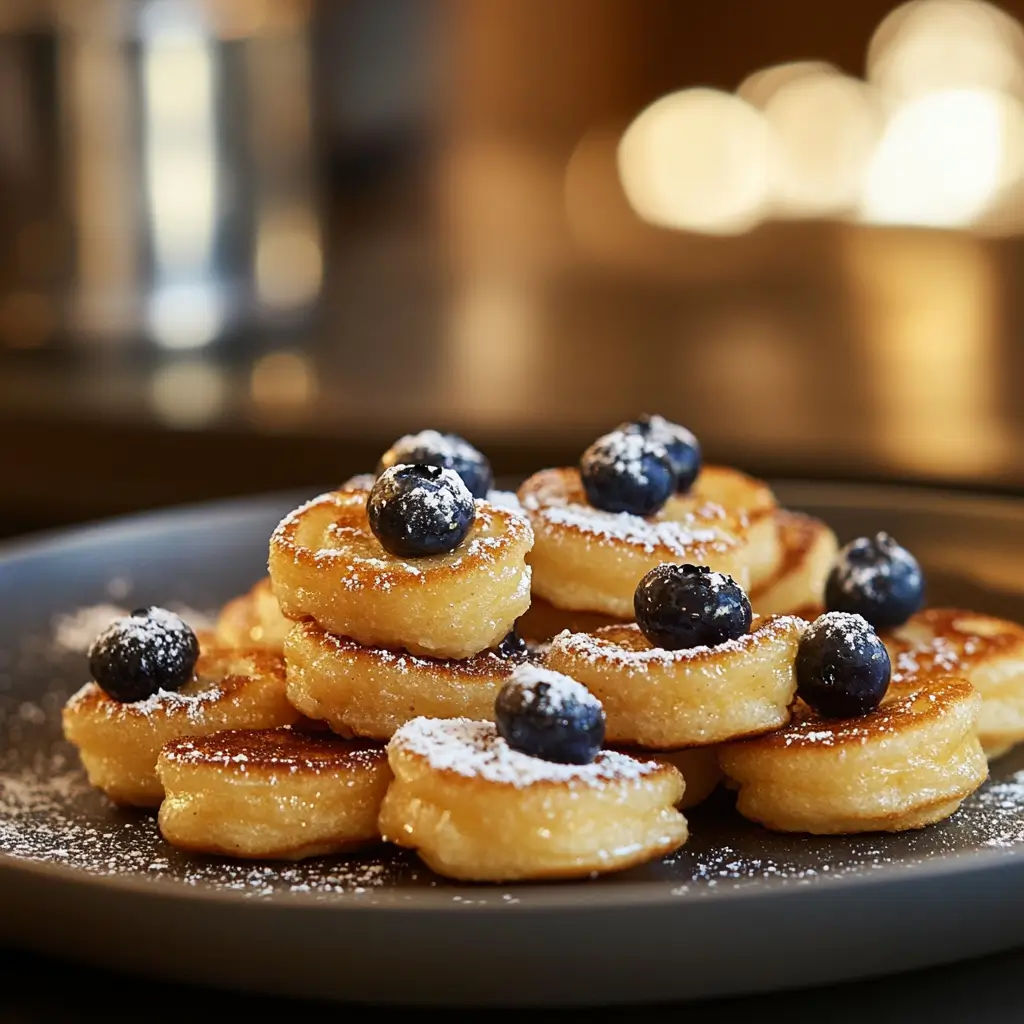 Pancake Bites in 15 Minutes – Easy, Warm & Made to Make You Smile 6 mini pancake bites served warm with berries on a cozy breakfast table