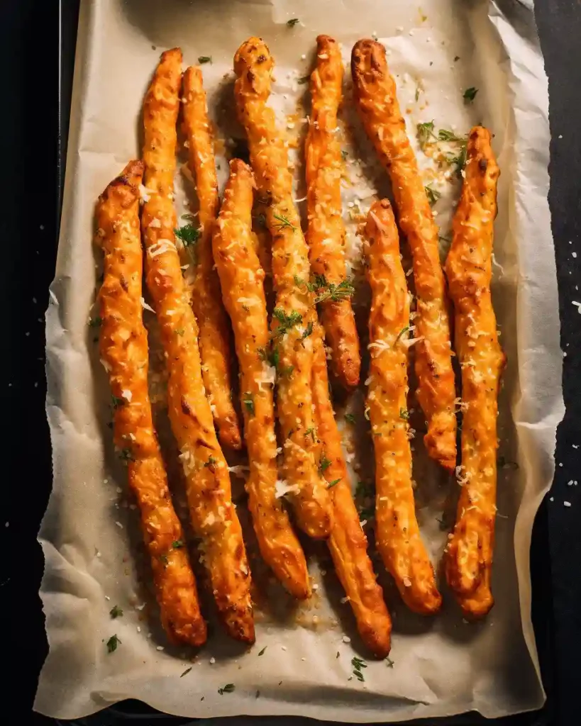 Easy Garlic Parmesan Pretzels: The Ultimate 10-Minute Party Snack (Oven & Air Fryer) 17 Garlic Parmesan Pretzels baking on a sheet pan in the oven.